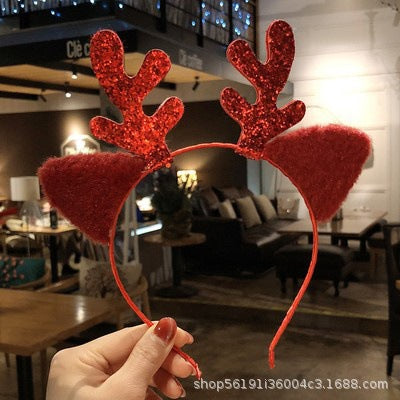 Wholesale Christmas Plush Bow Headband OLY-HD-XHX001